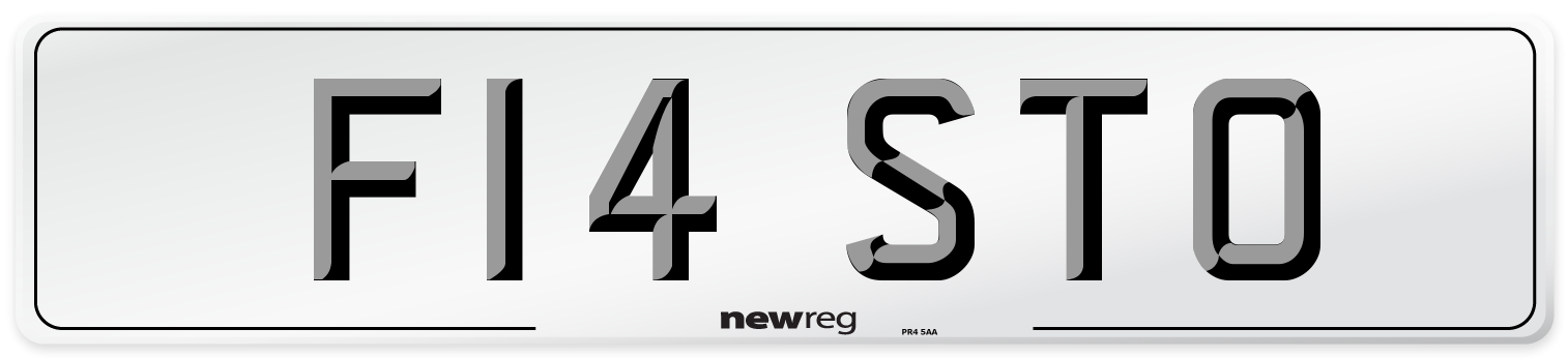 F14 STO Number Plate from New Reg